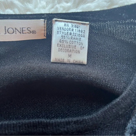 Victoria Jones White Poinsettia Cardigan M - Picture 9 of 13